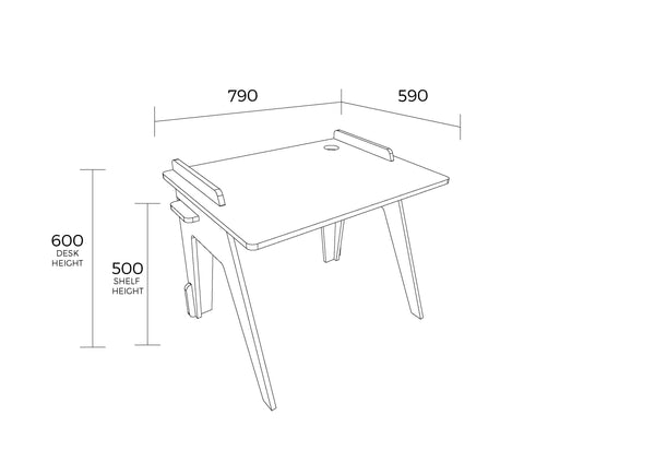 The Junior Compact Desk & Compact Riser | Various Colours